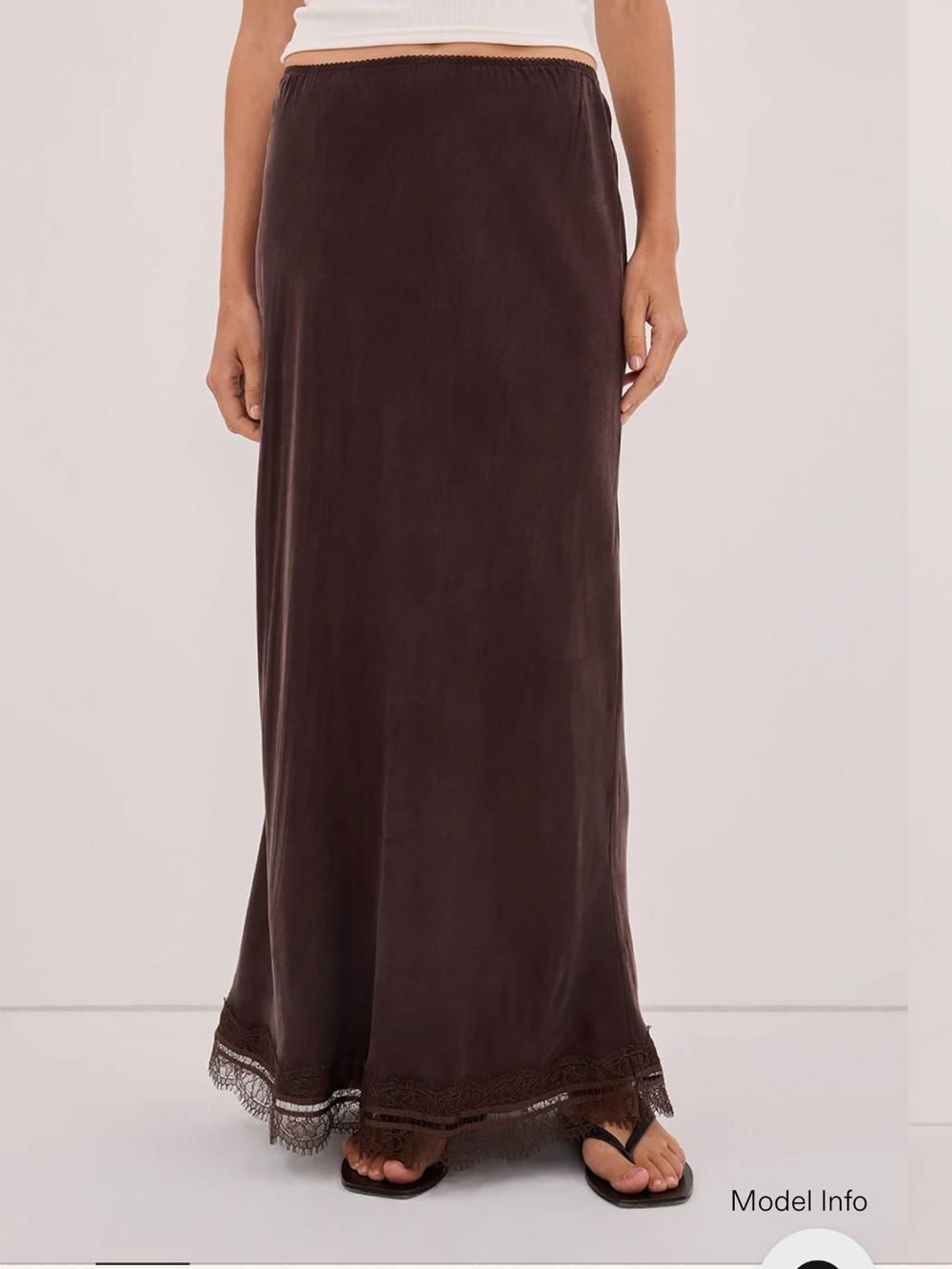 DISSH Andrea Plum Chocolate Cupro Skirt - Picture 2 of 11